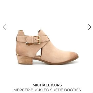 Michael Kors Mercer Cutout Suede Bootie